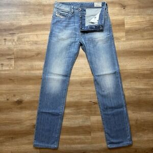 Diesel Buster Jeans Men 28x32 Blue Slim Tapered Medium Wash Faded Denim 0839C